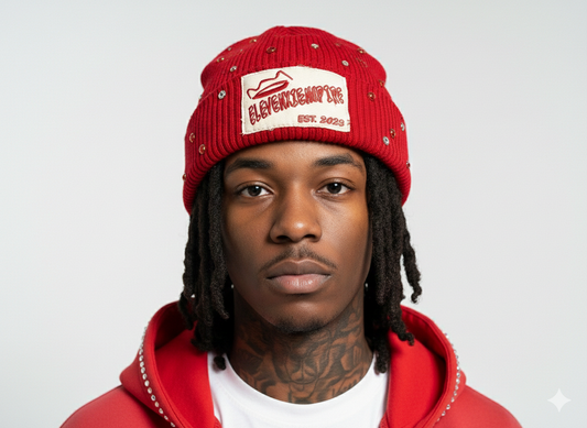 ELEVEN RHINESTONE BEANIE